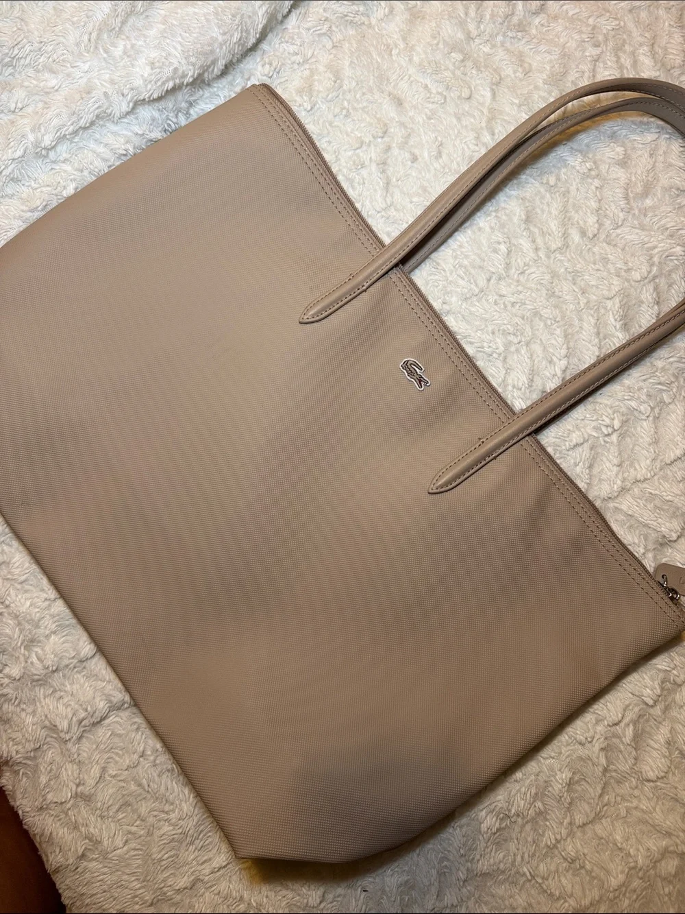 Lacoste Beige Tote Laptop Bag